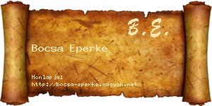 Bocsa Eperke névjegykártya